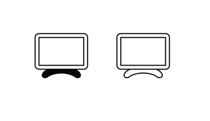 Smart Tv icon design with white background stock illustration