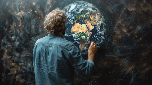 Miniature Earth globe designed for educational and decorative purposes