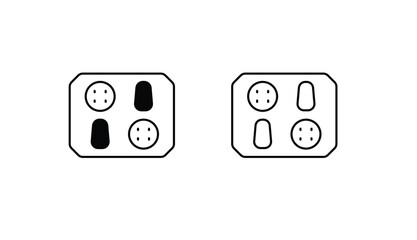 Switchboard icon design with white background stock illustration