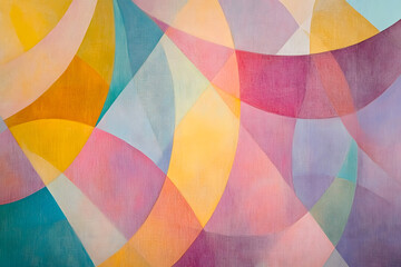 Abstrakte geometrische Formen in modernen Farbt&ouml;nen