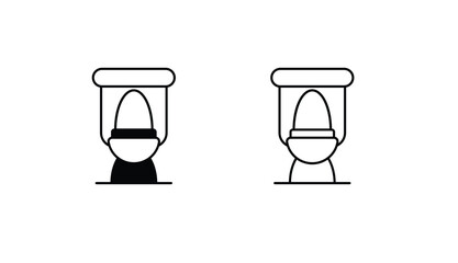 Toilet icon design with white background stock illustration
