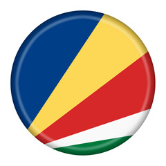 Fototapeta premium A Seychelles flag button illustration with clipping path