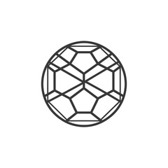 Fototapeta premium A geometric black and white design of a circular multifaceted shape