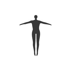 Silhouette of a Person with Arms Outstretched