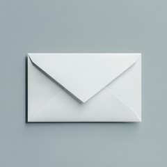 White Envelope on Light Grey Background