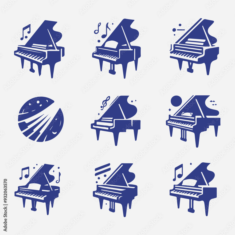 Wall mural piano collection logo