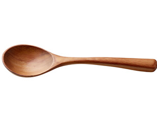 Simple Wooden Spoon Isolated on Transparent background