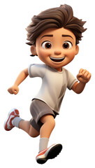 PNG Male kid running footwear cartoon white background.