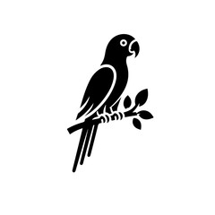 Fototapeta premium Parrot Silhouette