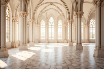 Fototapeta premium Grand hall with arches and pillars best design picture