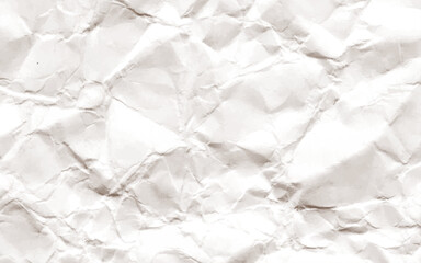 White crumpled paper texture for background