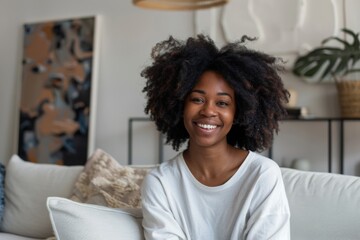 Portrait of a smiling female African American interior designer