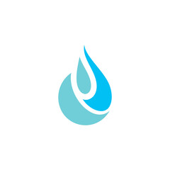 blue fire logo, water drop, vector design for your business.