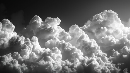 a mesmerizing symphony of clouds against a deep, velvety black sky