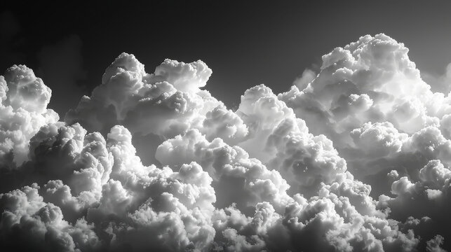 a mesmerizing symphony of clouds against a deep, velvety black sky