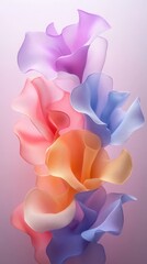 Fototapeta premium Abstract Pastel Flower Petals in Gradient Colors