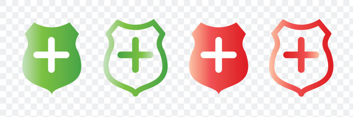 Obraz premium shield with a cross