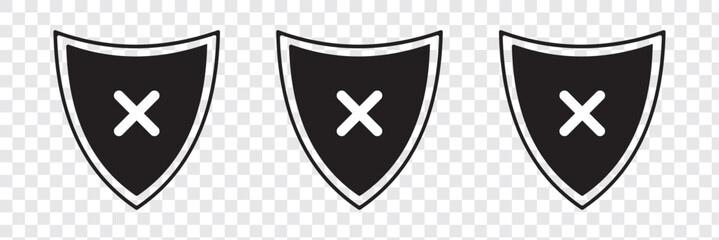 medical health protection shield with cross icon