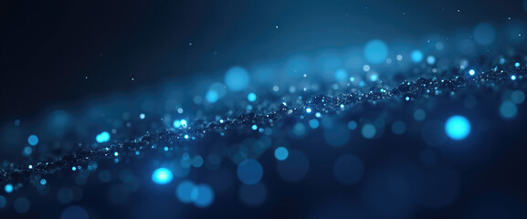 Obraz premium Abstract Blue Bokeh Background: Elegant Design for Modern Presentations, Technology and Futuristic Concepts. 