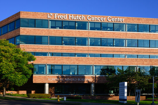 Seattle - August 18, 2024; Fred Hutch Cancer Center Robert M Arnold Building with name