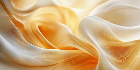 Fototapeta premium Abstract background with golden lines and curves on a light fabric texture, perfect for luxury and elegant design themes. 