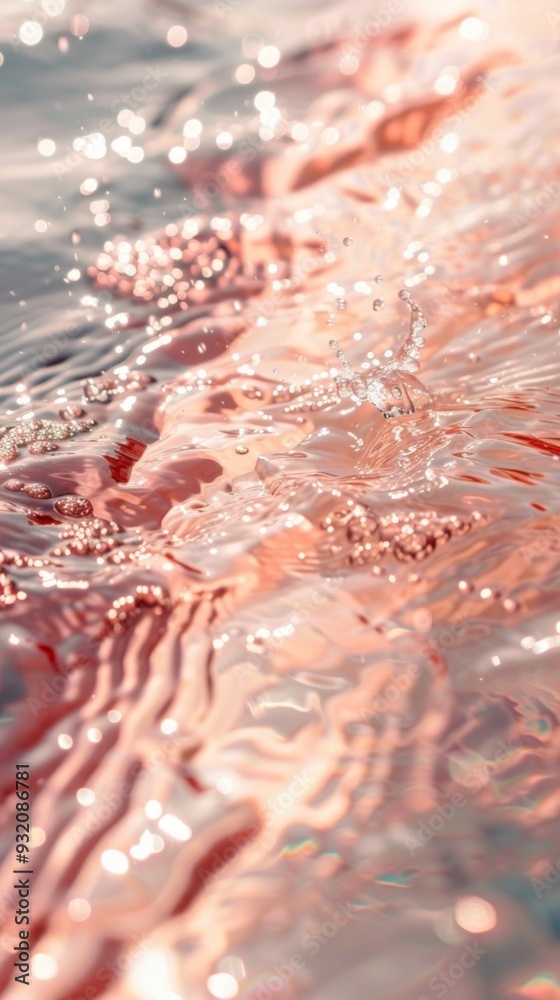Poster gentle ripples dance across a tranquil lake under the warm afternoon sun, creating a mesmerizing dis