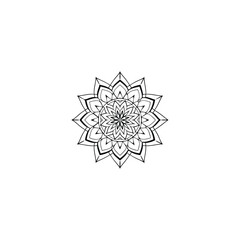 star flower mandala isolated on white background