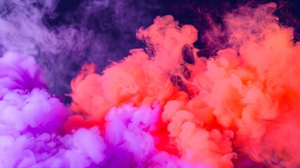 Fototapeta premium purple black and orange smoke background for Halloween