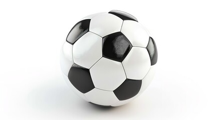 Football, soccer ball, and clipping path isolated on a white background with the entire depth of field, Generative AI.