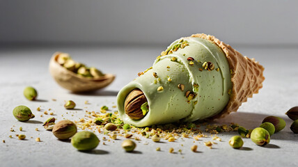 A sweety Icecream with white background 