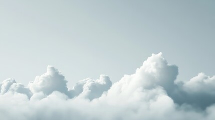 Tranquil Minimalist Conceptual Image of Dreamy Mist Rolling in Serene Gray Background