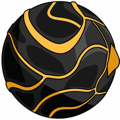 Obraz premium Golden-Texture Irregular Black Marble Design art vector illustration