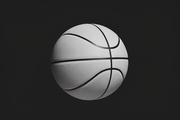 Fototapeta premium basketball on black background, dunk ball game in american league competition, athlete ball shot in final 