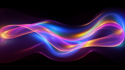 Fototapeta premium Abstract Glowing Wave Art - Colorful Digital Design