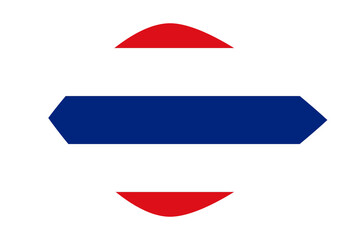 Thailand Flag in white background