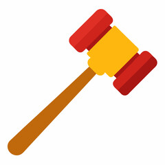 Vector Design Referee's Gavel on a White Background art vector illustration
