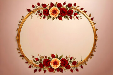 abstract floral frame