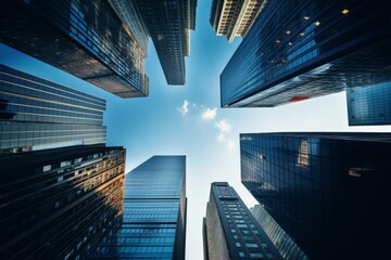 Looking Up at the City's Glass Giants