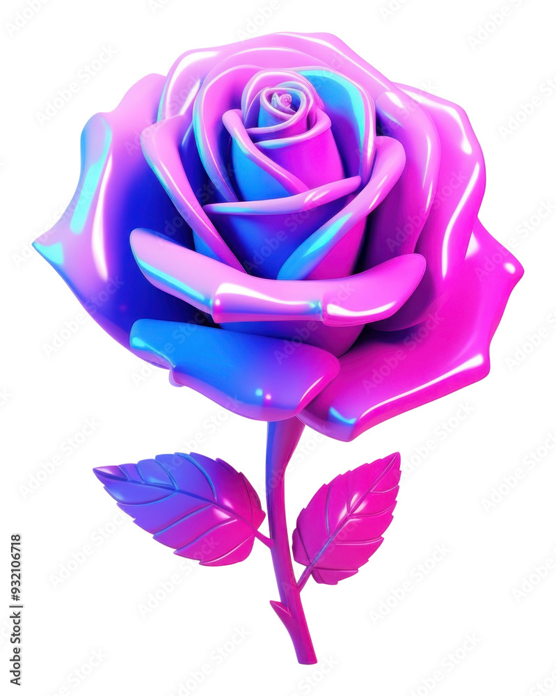 Wall mural png neon rose flower plant inflorescence.