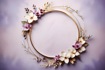 frame with flowers