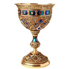 antique brass vase on transparent background, clipping path, png,  