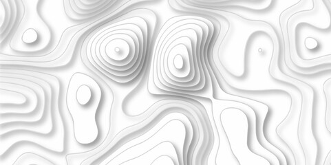 Abstract geometric layered curve line white background. 3d render, paper cut vector art background banner texture. multi layer cutout geometric patterns with smooth wavy layer. white background.