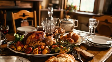 Naklejka premium Christmas Dinner 