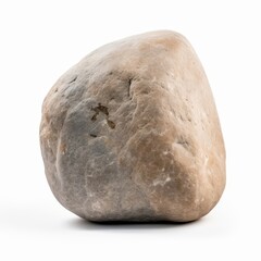 Obraz premium Smooth Grey Stone on White Background