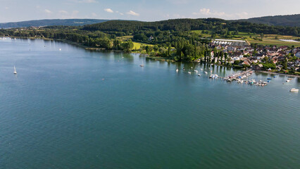 Top view at the Iznang Bodensee area