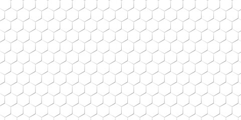 Abstract white background with seamless hexagonal pattern texture. geometric pattern with hexagon vector Illustration. floral concept art with interior decoration wall and floor.	