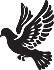 Dove Silhouette Vector Illustration