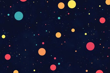 Colorful abstract design with circles on a dark background