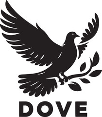 Dove Silhouette Vector Illustration