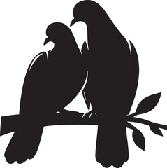 Dove Silhouette Vector Illustration